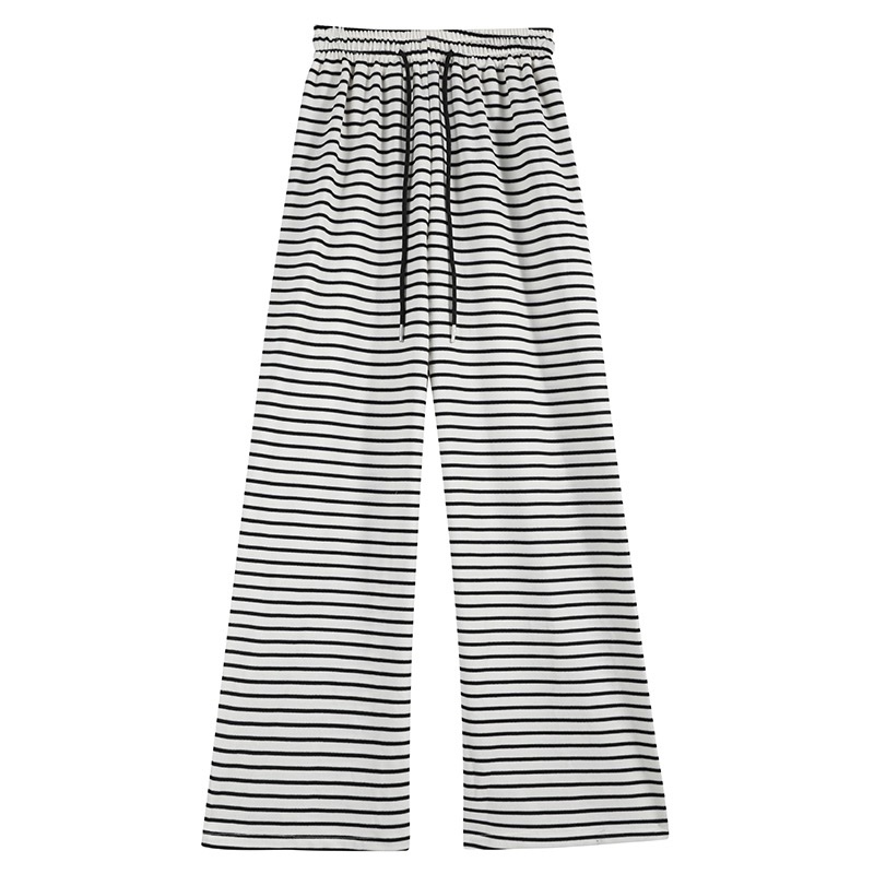New loose and casual women's pants, summer sportswear for women, wide-leg pants, light, breathable, fashionable and comfortable, casual style, three-dimensional waist, Hong Kong-style horizontal wide-leg pants detail image 13