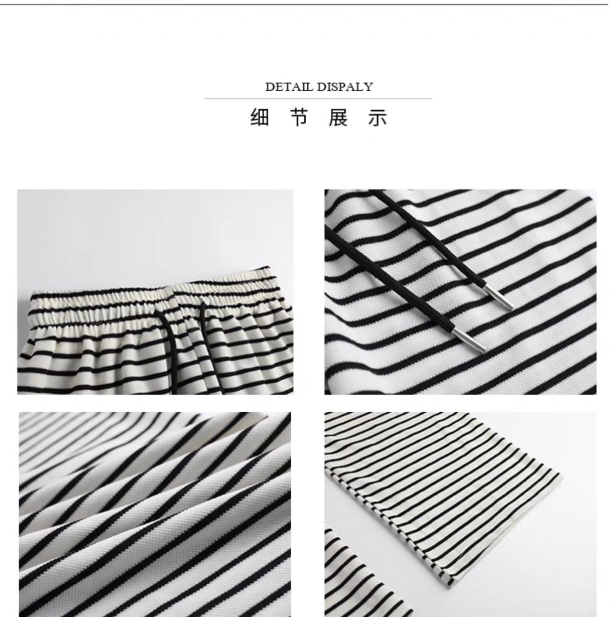 New loose and casual women's pants, summer sportswear for women, wide-leg pants, light, breathable, fashionable and comfortable, casual style, three-dimensional waist, Hong Kong-style horizontal wide-leg pants detail image 8