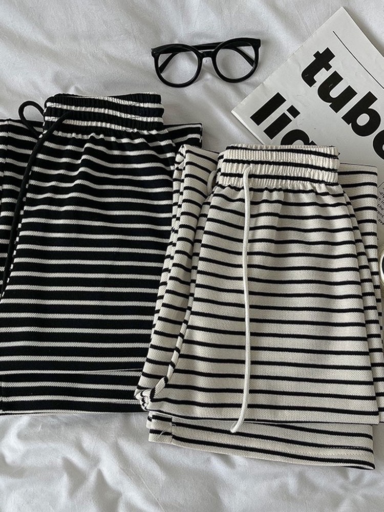 New loose and casual women's pants, summer sportswear for women, wide-leg pants, light, breathable, fashionable and comfortable, casual style, three-dimensional waist, Hong Kong-style horizontal wide-leg pants detail image 9