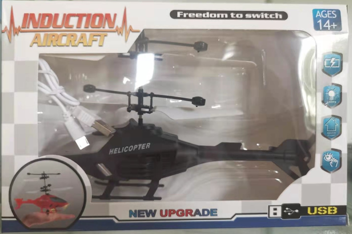 Remote control sensing aircraft helicopter, children's remote control helicopter manufacturer direct sales