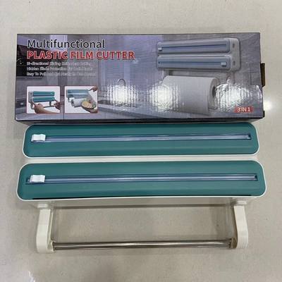 Kitchen Plastic Wrap Cutter Multi-Functional Storage Cutting Box Baking Paper Tinfoil Double Layer Plastic Wrap Divider