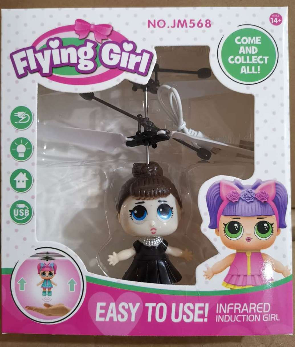 Luminous suspended helicopter, sensing surprise doll flying vehicle, children's toy factory direct sales detail image 2
