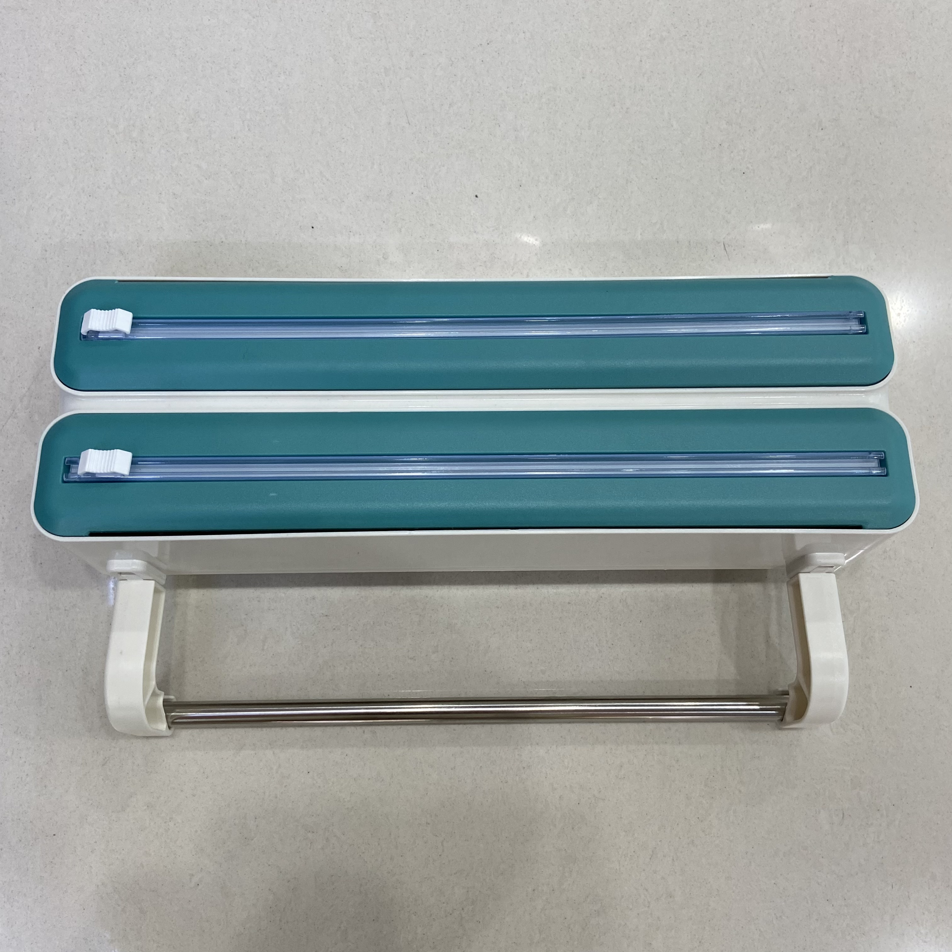 Kitchen Plastic Wrap Cutter Multi-Functional Storage Cutting Box Baking Paper Tinfoil Double Layer Plastic Wrap Divider details Picture