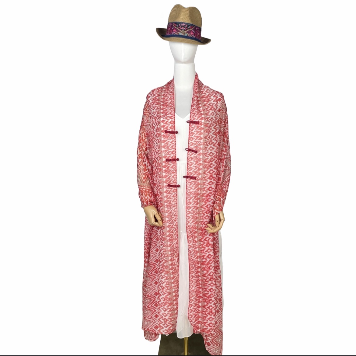 Chinese-style button-up shawl