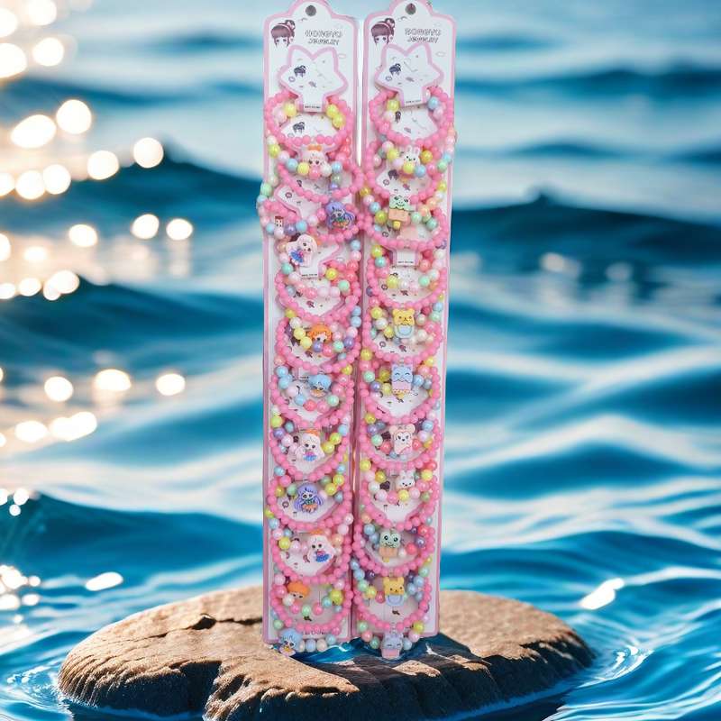 Selected fashionable and trendy children's necklaces, beaded bracelets and jewelry, with a wide variety of cute and new styles. For more styles, please visit our store at A2-3113 or call 13957918239 Specification image