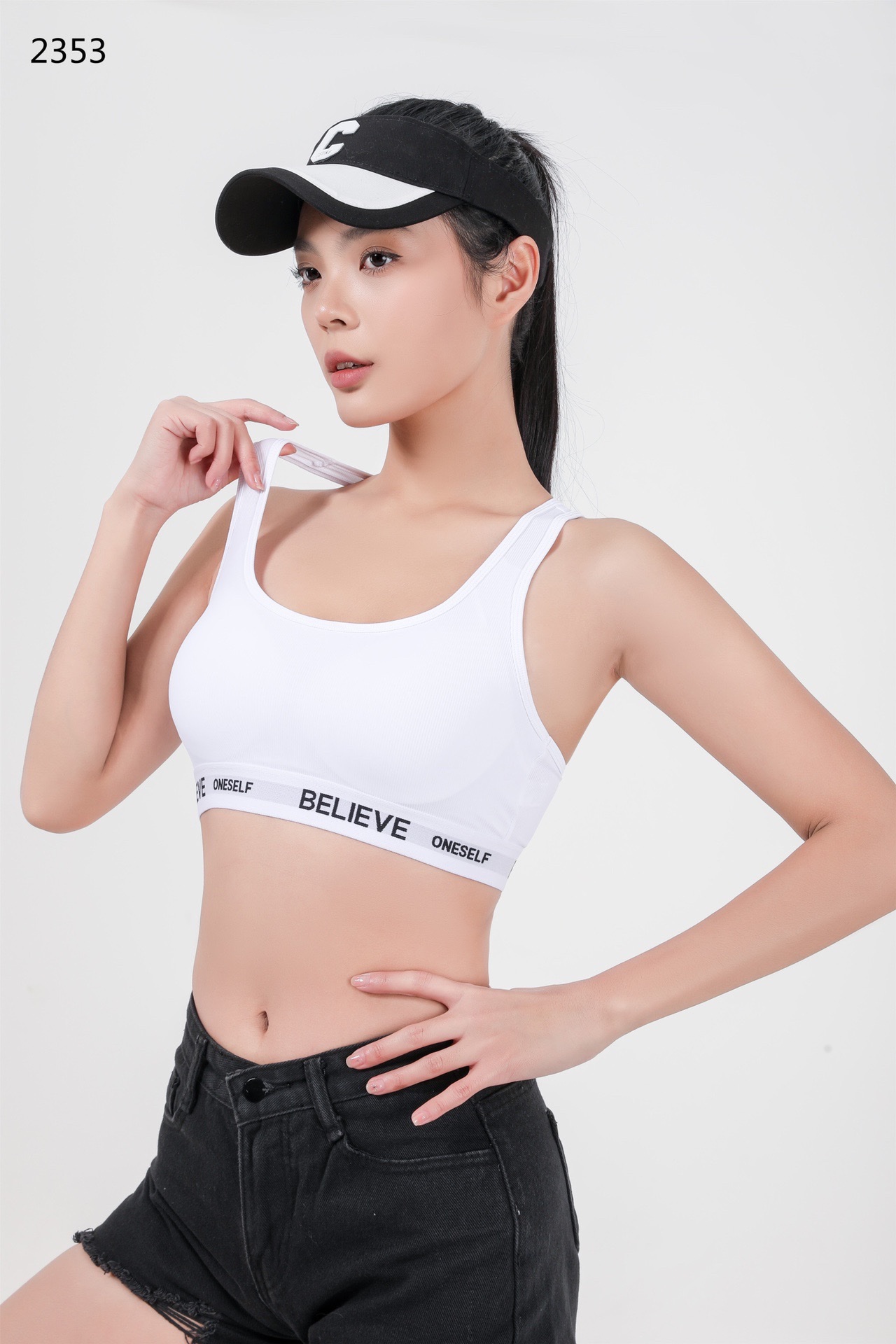 2053 Latex Fixed Cup Pilates Exercise Yoga Vest, Quick-Drying Shock-Proof Back (M L Two Sizes) details Picture