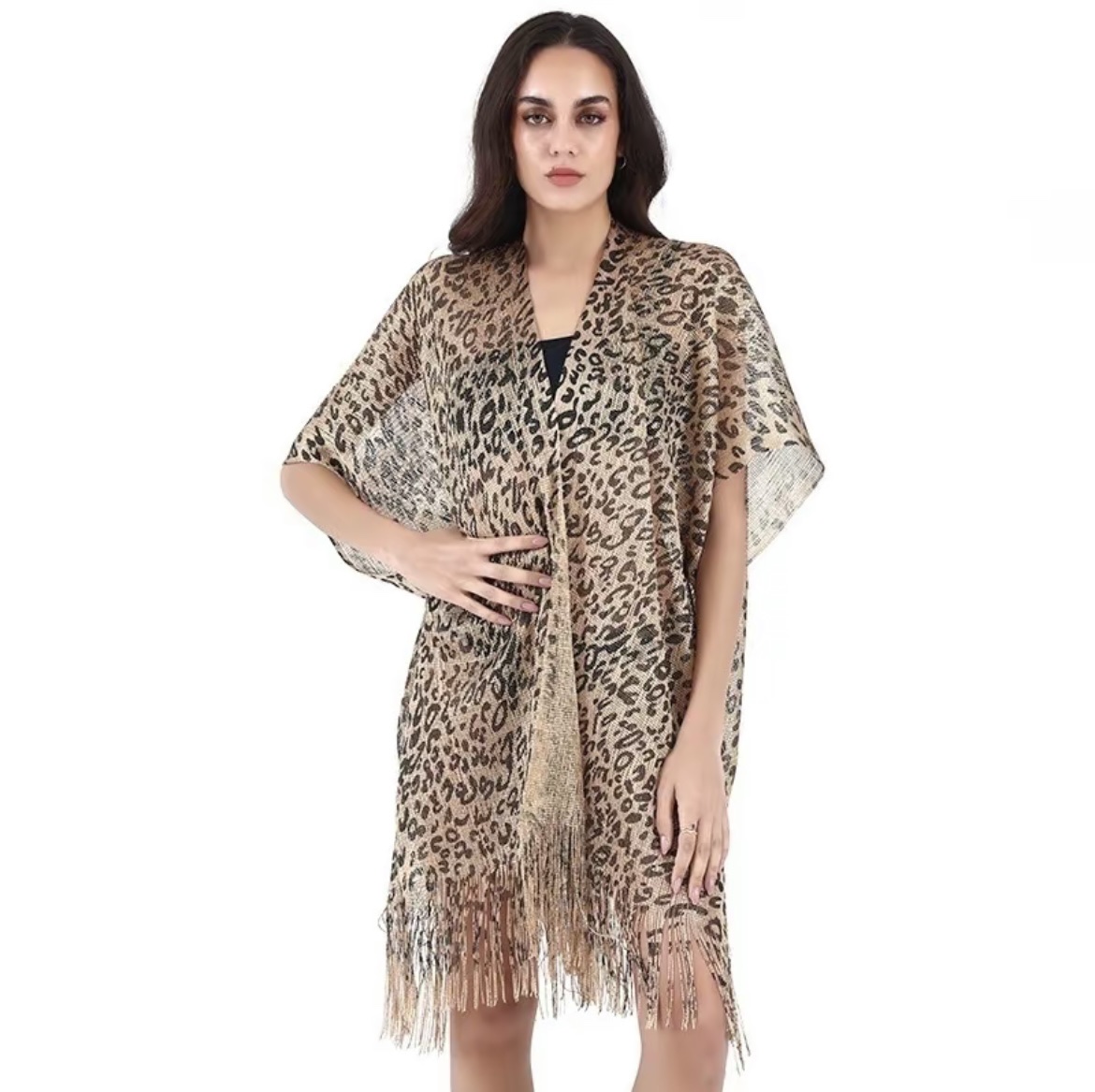 Cross Border Pop Filigree Polyester Print Knit Shawl Belt Thin Sun Protection Shawl Fringed Beach Shawl undefined