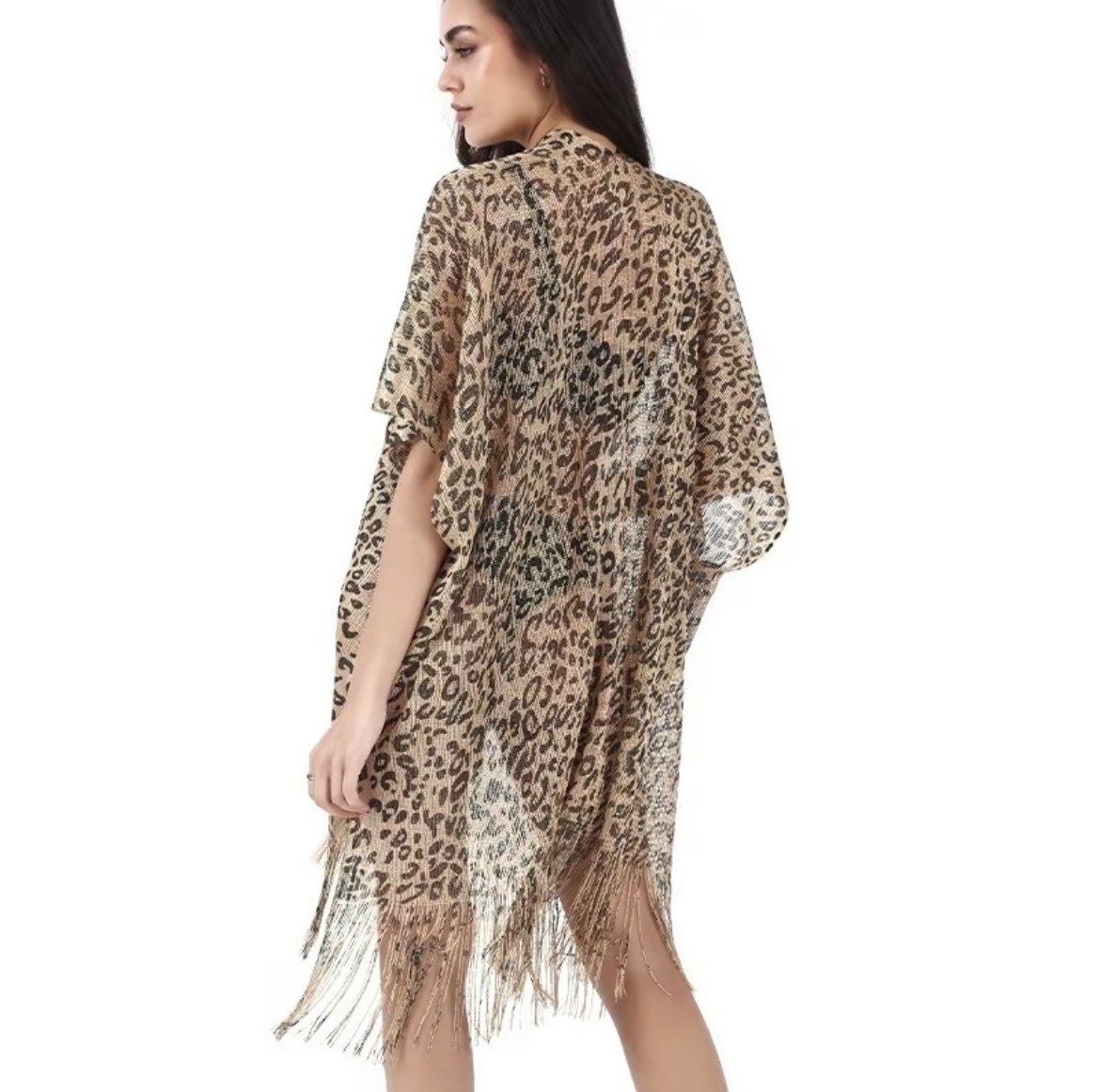 Cross Border Pop Filigree Polyester Print Knit Shawl Belt Thin Sun Protection Shawl Fringed Beach Shawl undefined