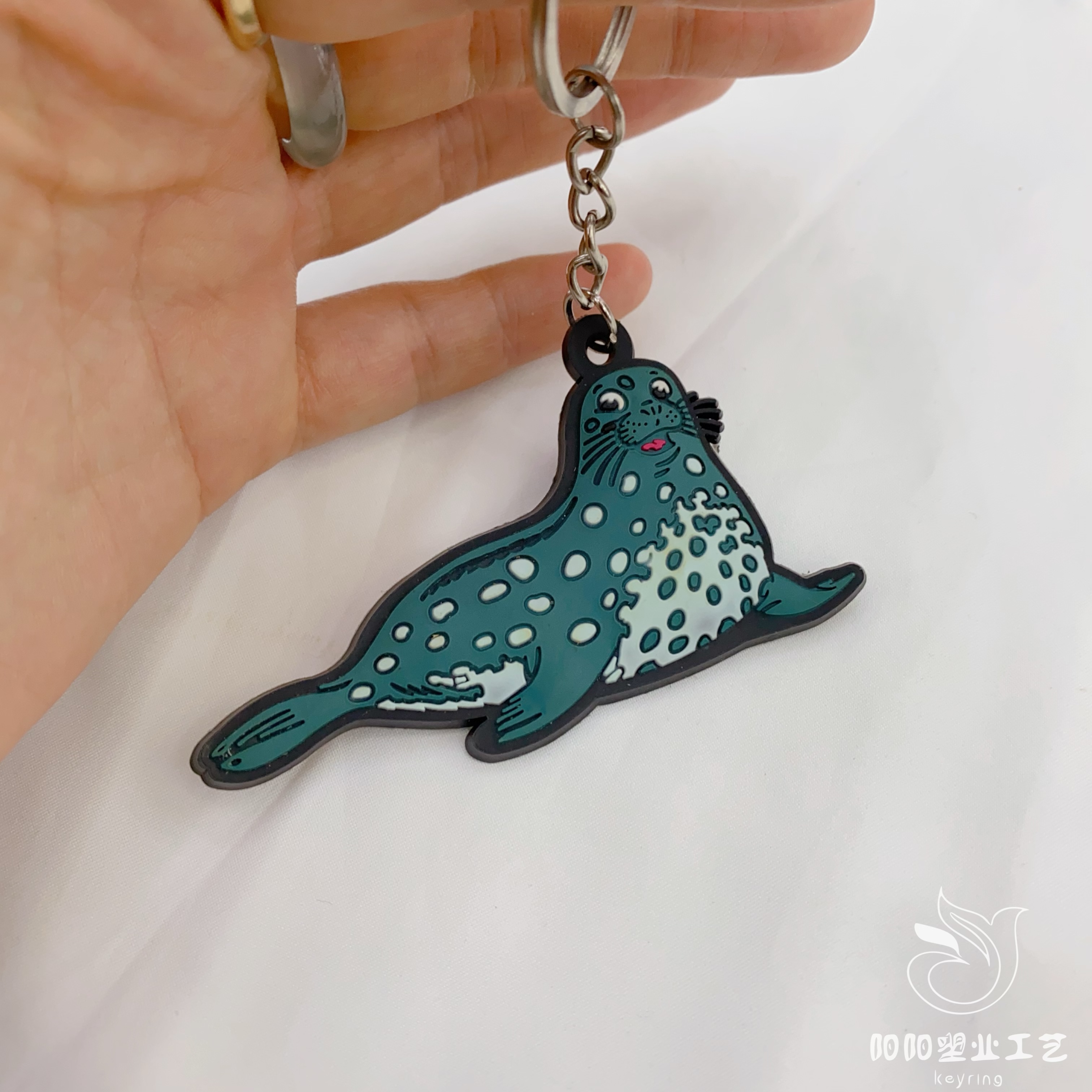 Pvc Soft Rubber Key Chain Silicone Personality Flat Drop Rubber Key Ring Gift Pendant Pvc Rubber Key Customization Specification drawing