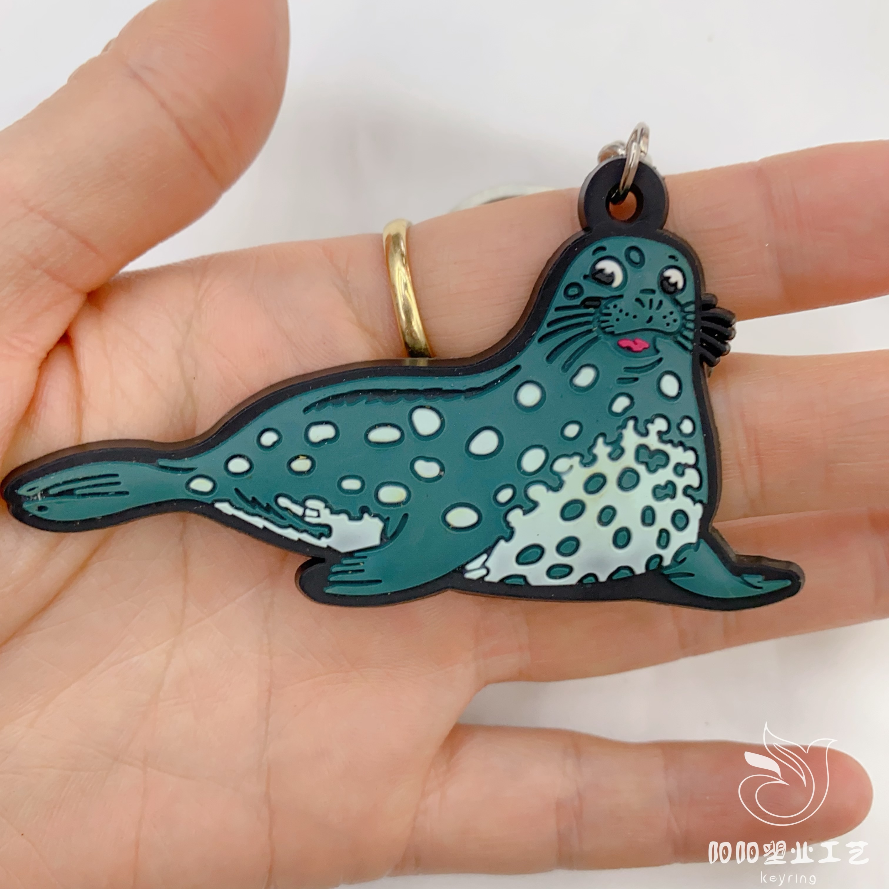 Pvc Soft Rubber Key Chain Silicone Personality Flat Drop Rubber Key Ring Gift Pendant Pvc Rubber Key Customization Item Picture