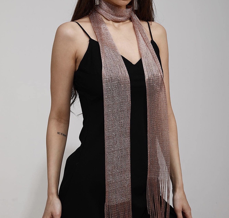 Cross-Border Spring And Autumn Decoration Bright Silk Flow Plate Small Scarf Thin Narrow Long Thin Neck undefined