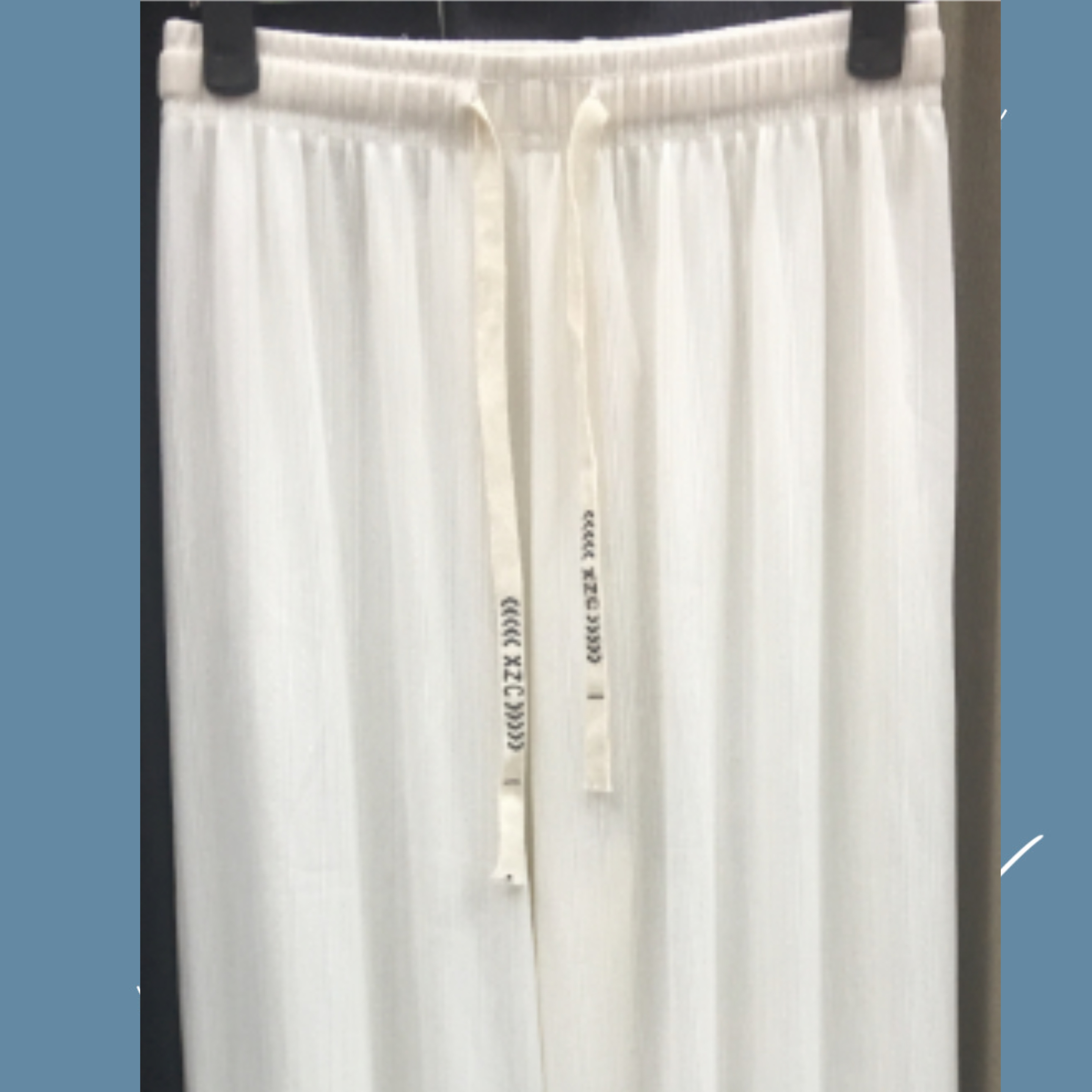 2024春秋季女裤 直筒简单裤 新款服装 时尚流行款 米白色 裤子