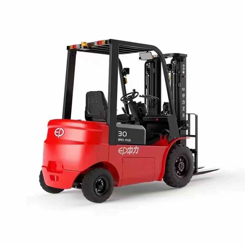 Electric hydraulic four-wheel drive stacker, unloading forklift, small-scale handling, new energy loading and unloading handling details Picture