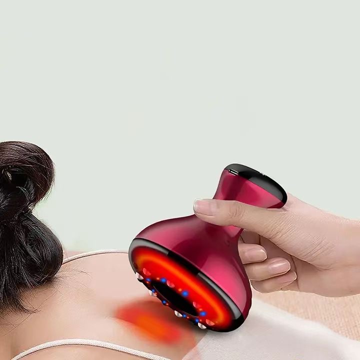 Intelligent electric meridian brush massager with adjustable vibration, gua sha device, home instrument for unblocking meridians, cervical massage device details Picture