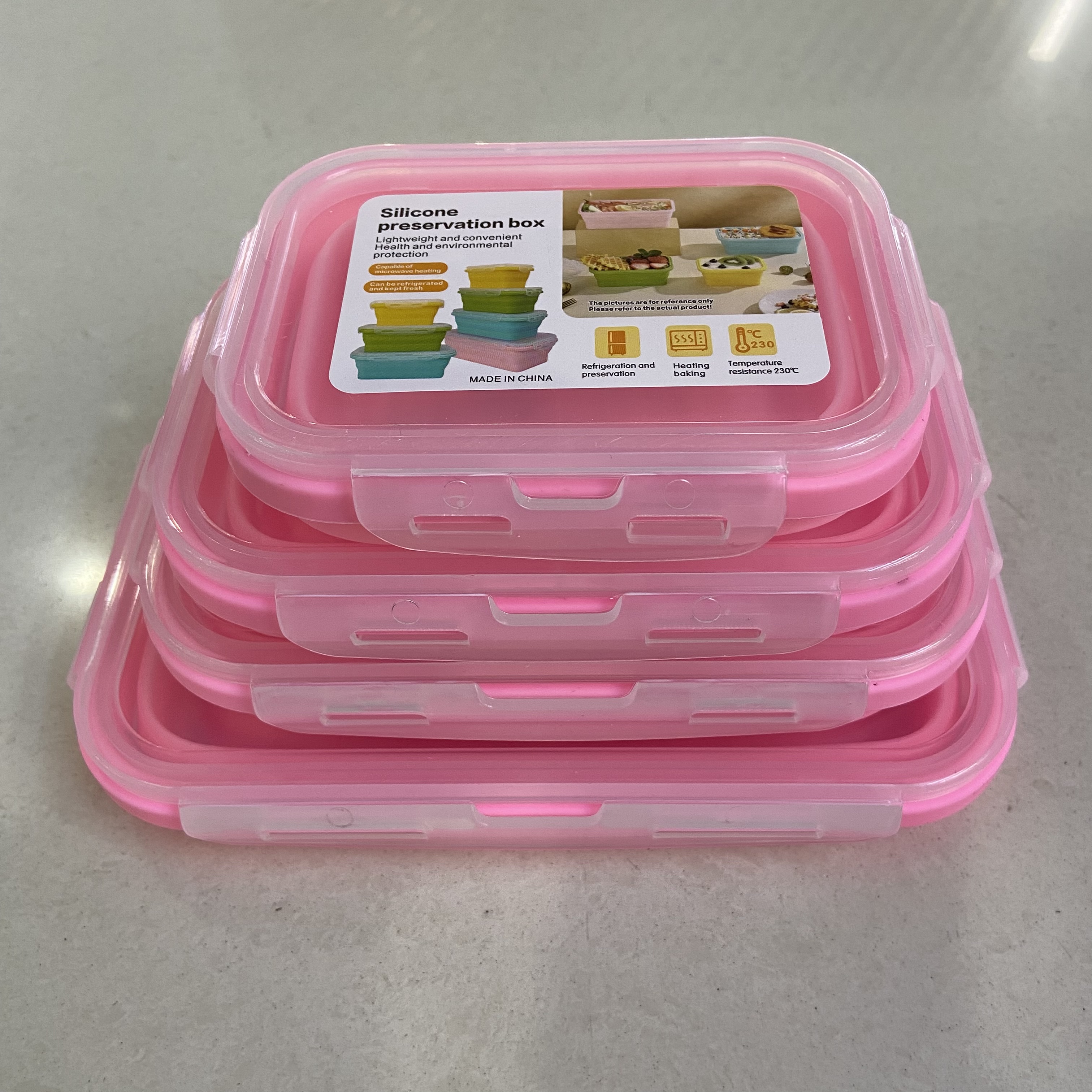 折叠碗户外硅胶饭盒微波炉便当保鲜便携餐盒伸缩碗旅行泡详情图3