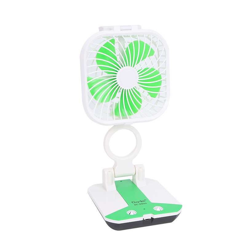 新款LED折叠充电台式电风扇带台灯创意电风扇TV风扇米你电扇详情图4