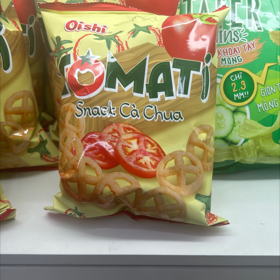 越南进口上好佳原味虾片黄瓜味蕃茄味40g膨化儿童休闲小零食详情图3