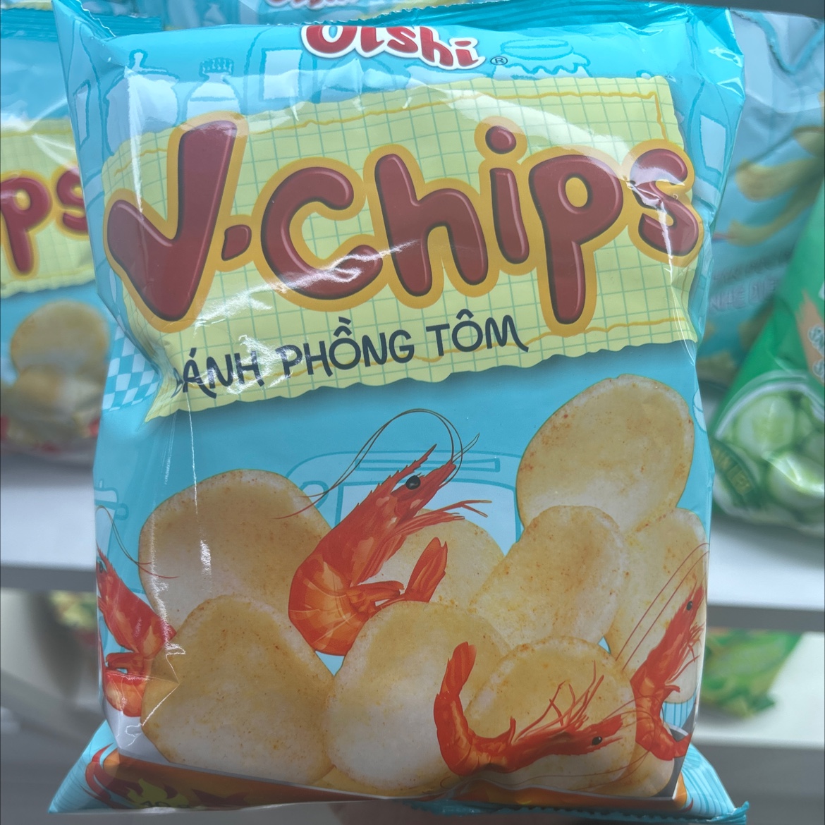 越南进口上好佳原味虾片黄瓜味蕃茄味40g膨化儿童休闲小零食详情图1