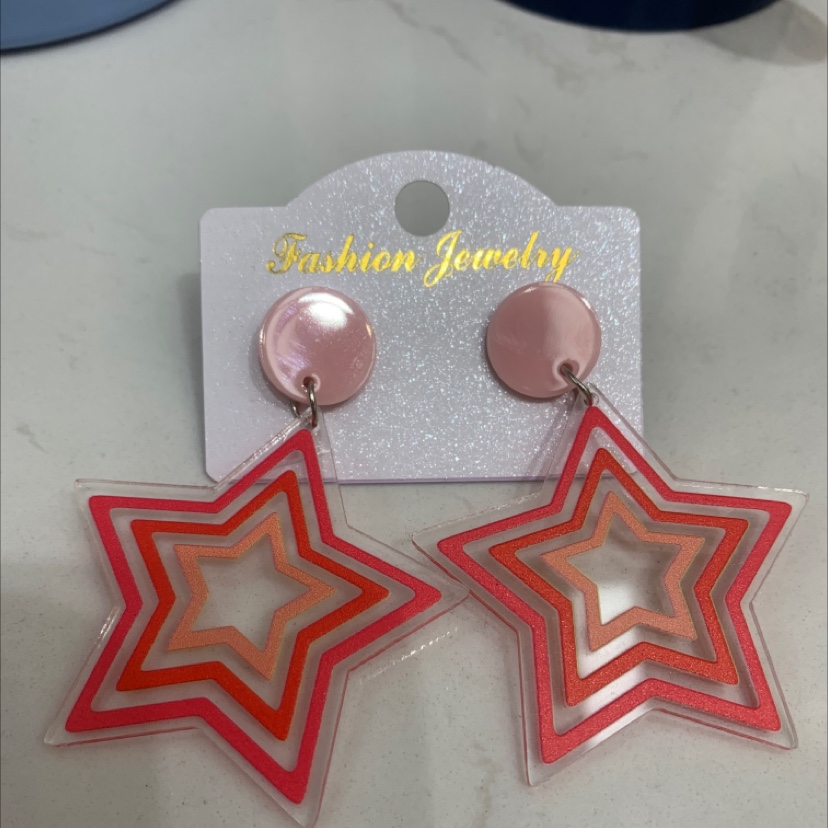 时尚风格搭配五角星几何设计耳环尚美饰品-79