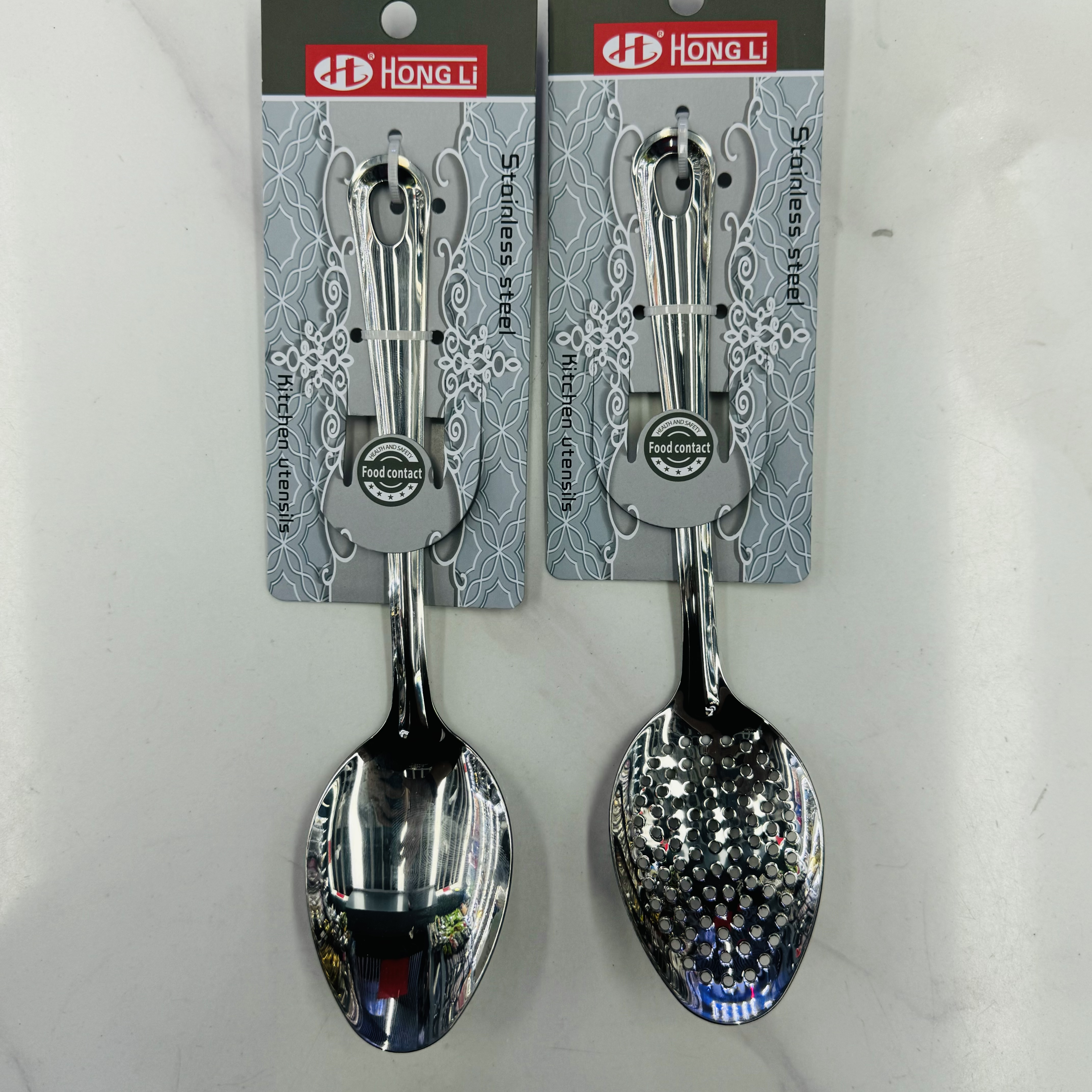 Hongli 圆尾带孔分菜勺 分菜漏  厨房用品