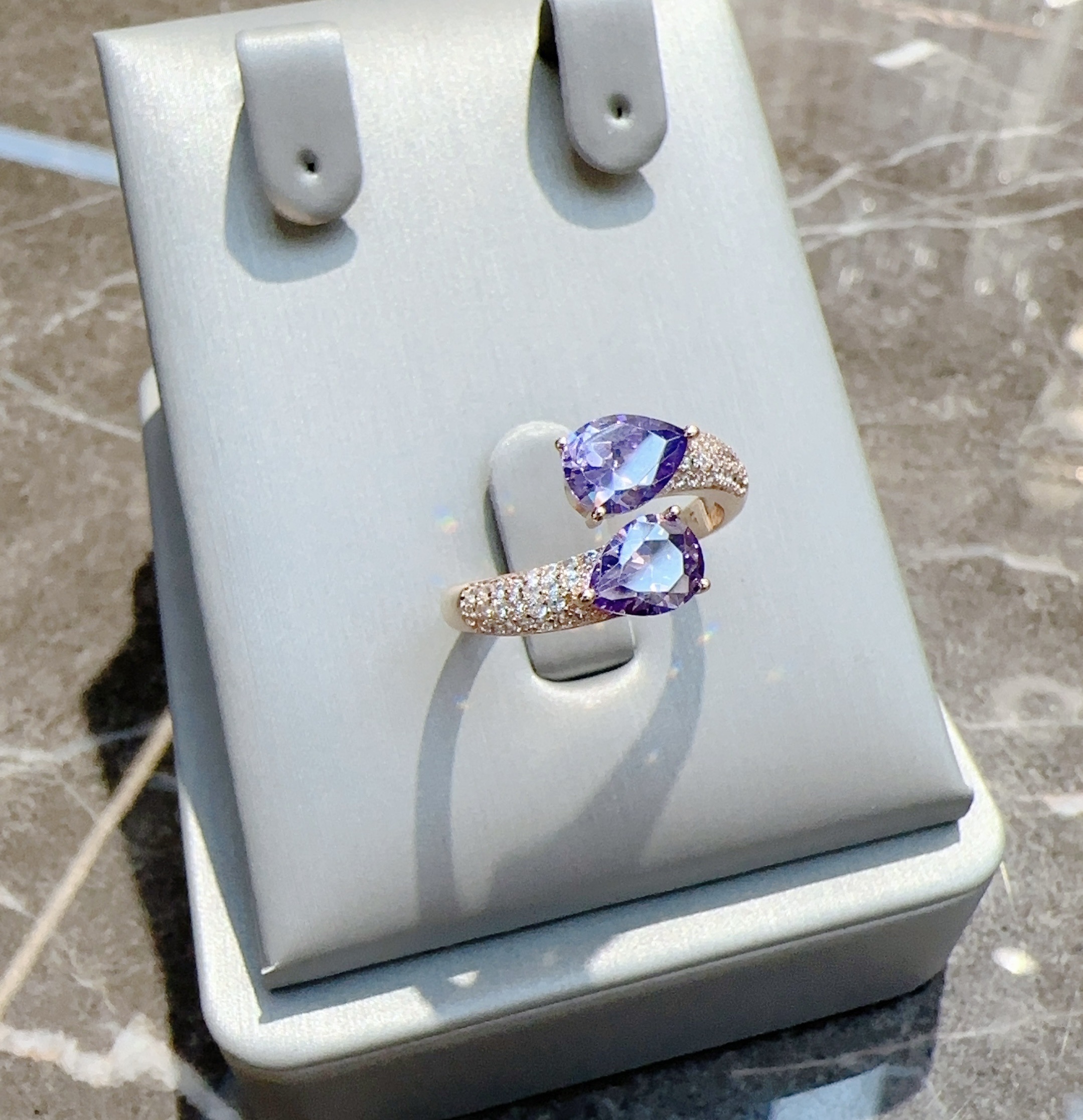 Gulkina, direct supply from Europe and America, cross-border e-commerce 585 rose gold jewelry, zircon rings, women's rings wholesale Item Picture