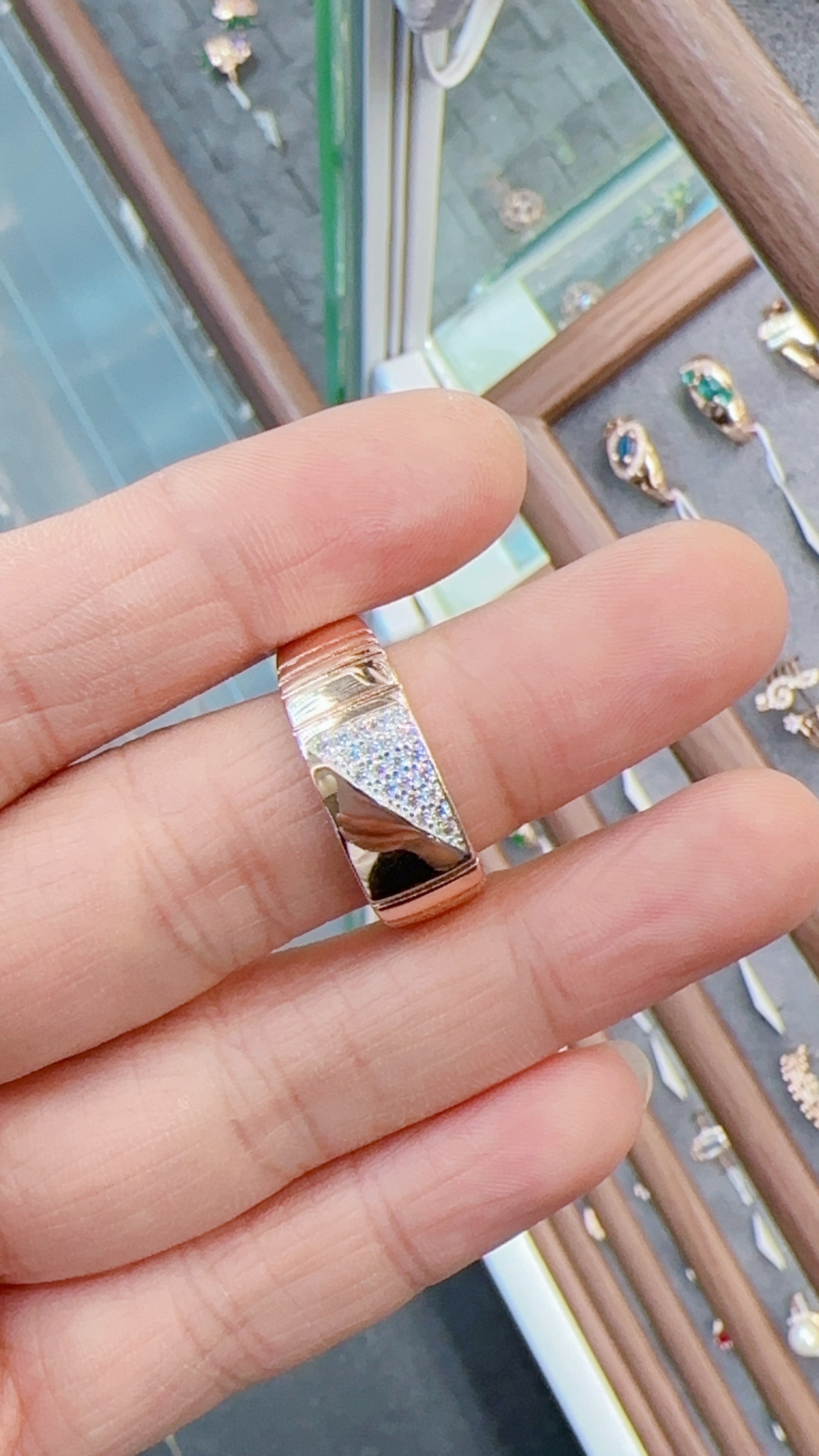 Gulkina rose gold zircon ring, real gold electroplated ring, cross-border direct supply to Amazon AliExpress jewelry detail image 5