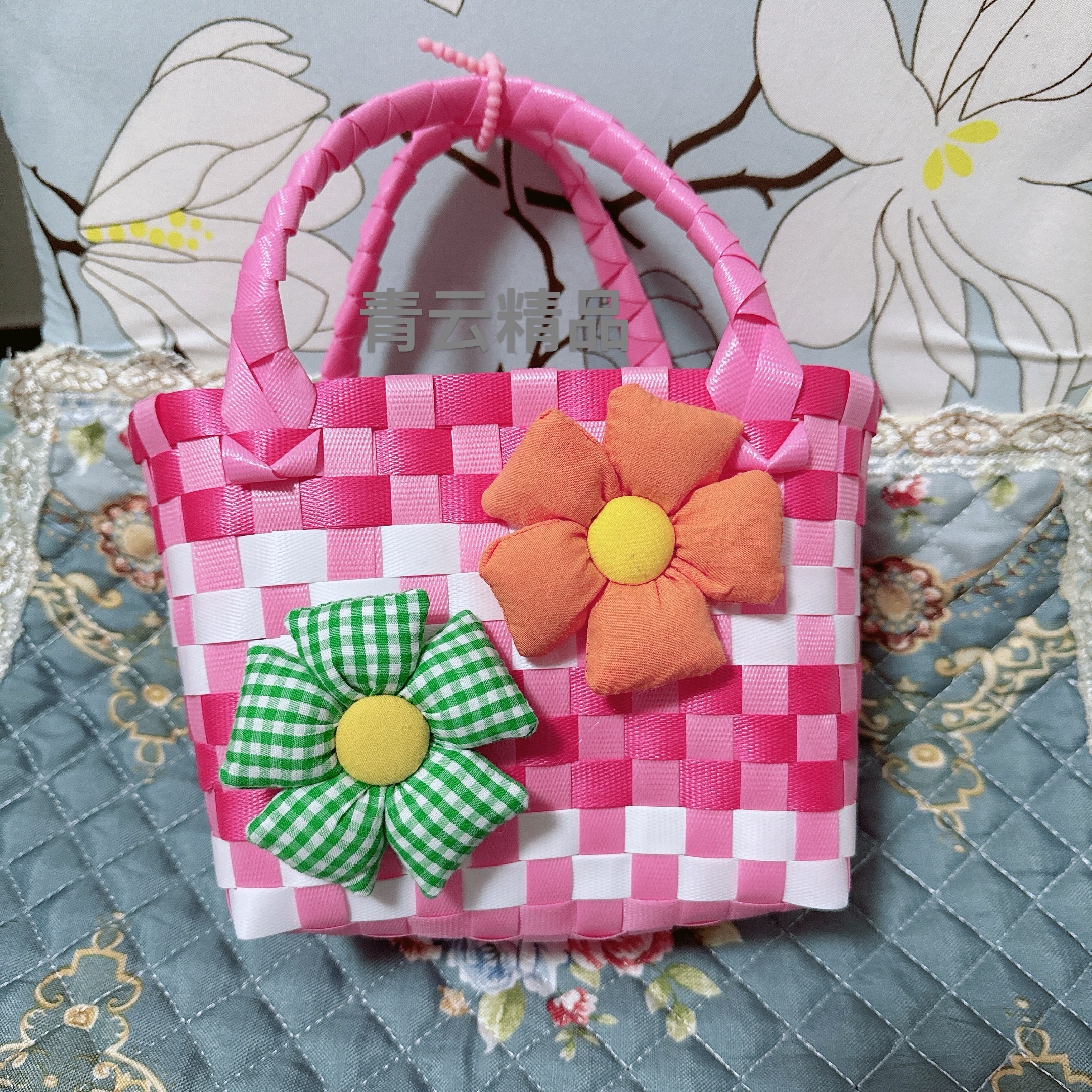 新款手工编织包小篮子伴手礼篮工艺品菜篮子可爱手提包详情图2