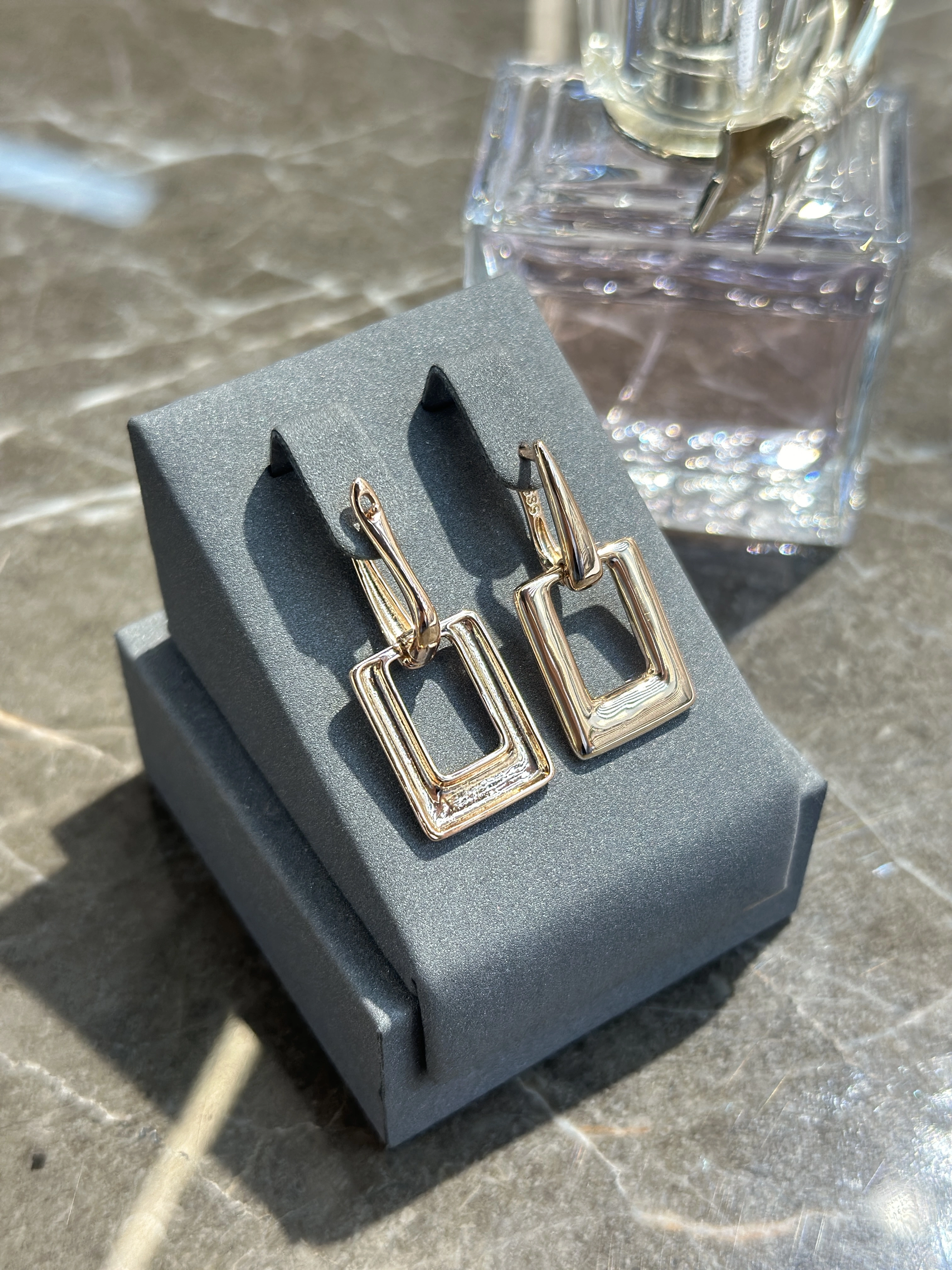 Gulkina's personalized and fashionable earrings, 585 simple earrings, European and American cross-border e-commerce bestsellers, geometric earrings wholesale, Russian jewelry sources, Eastern European trade export, European popular accessories detail image 5
