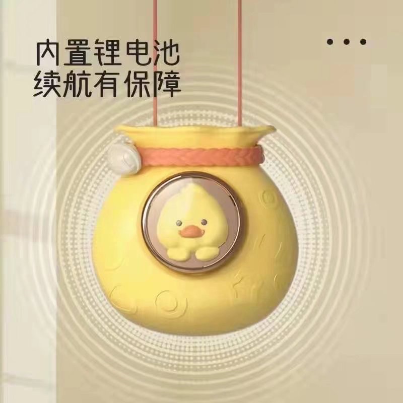 夏季福袋挂脖无叶风扇USB充电外出便携静音三档调控迷你小风扇 