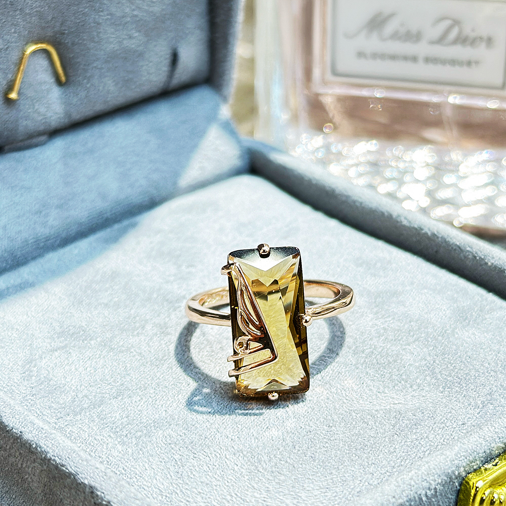 Gulkina585 Purple Gold Jewelry Set, Sudanese stone color earrings, necklace, Cross-border ring, Russian export accessories, cross-border e-commerce bestseller ring set, wish, AliExpress, Amazon supply details Picture