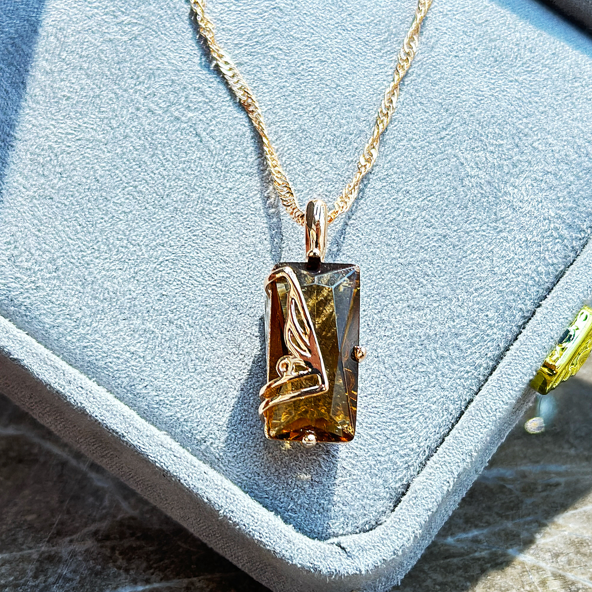 Gulkina585 Purple Gold Jewelry Set, Sudanese stone color earrings, necklace, Cross-border ring, Russian export accessories, cross-border e-commerce bestseller ring set, wish, AliExpress, Amazon supply Specification image