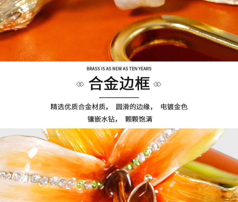 现代轻奢珐琅彩纸巾盒桌面茶几抽纸盒别墅样板间摆件高档面巾纸盒M1006详情图11