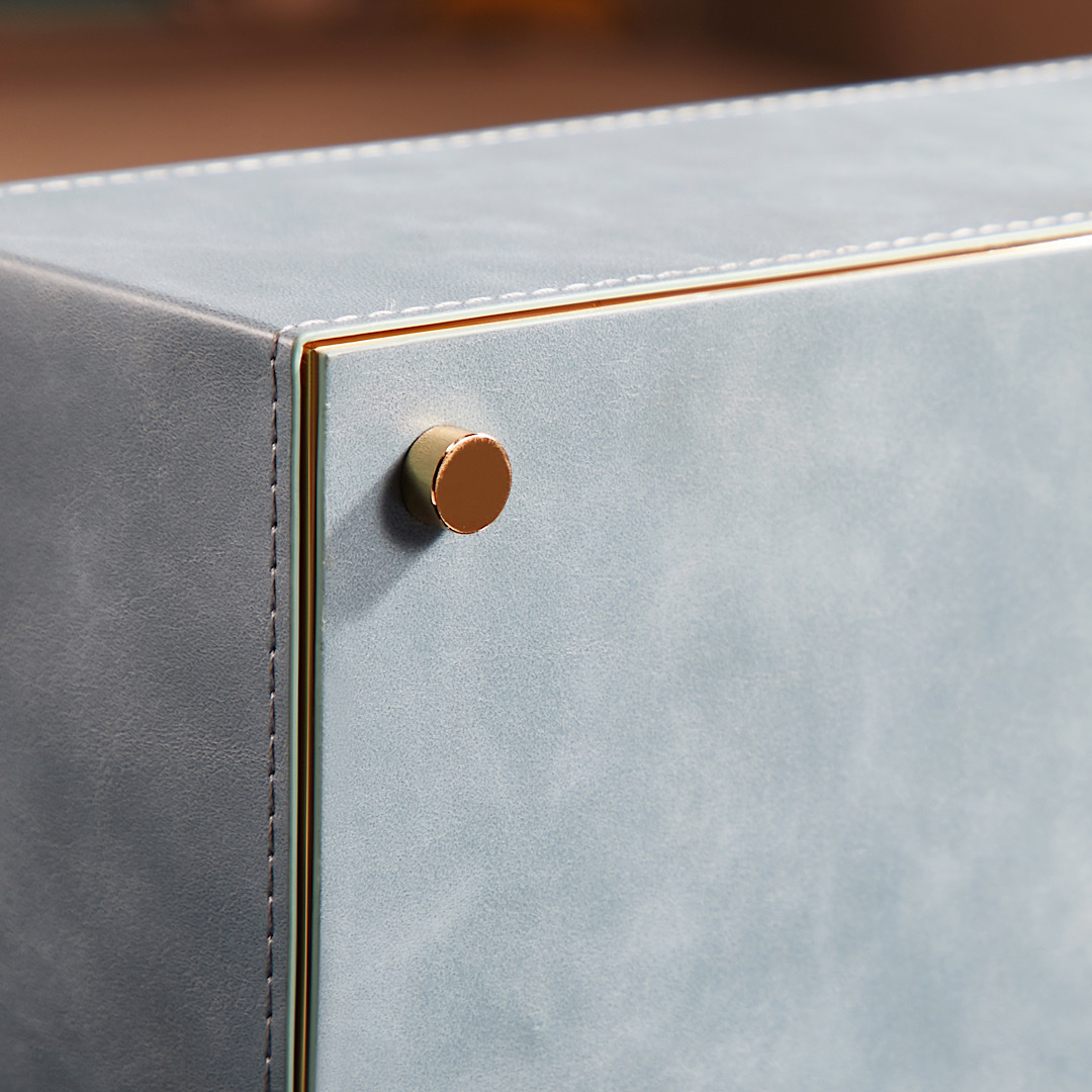 轻奢珐琅彩抽纸盒家用客厅桌面卫生纸巾盒新中式创意高端卷纸收纳M804B白底实物图