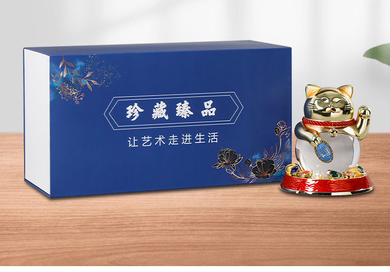 创意招财猫客厅水晶球桌面装饰摆件家居饰品电视柜办公室开业礼物详情图12