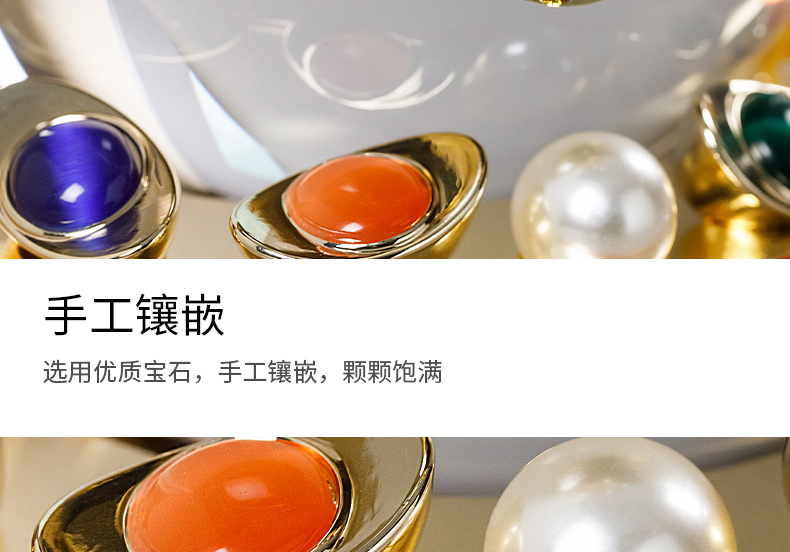 创意招财猫客厅水晶球桌面装饰摆件家居饰品电视柜办公室开业礼物详情图14