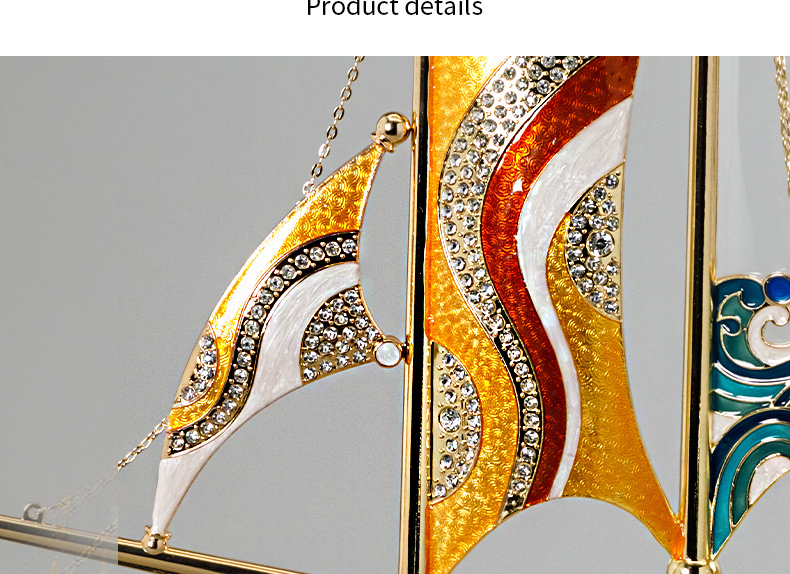 一帆风顺帆船摆件公司开业礼物高档办公室装饰工艺品乔迁礼品高端M977A.978A详情图12