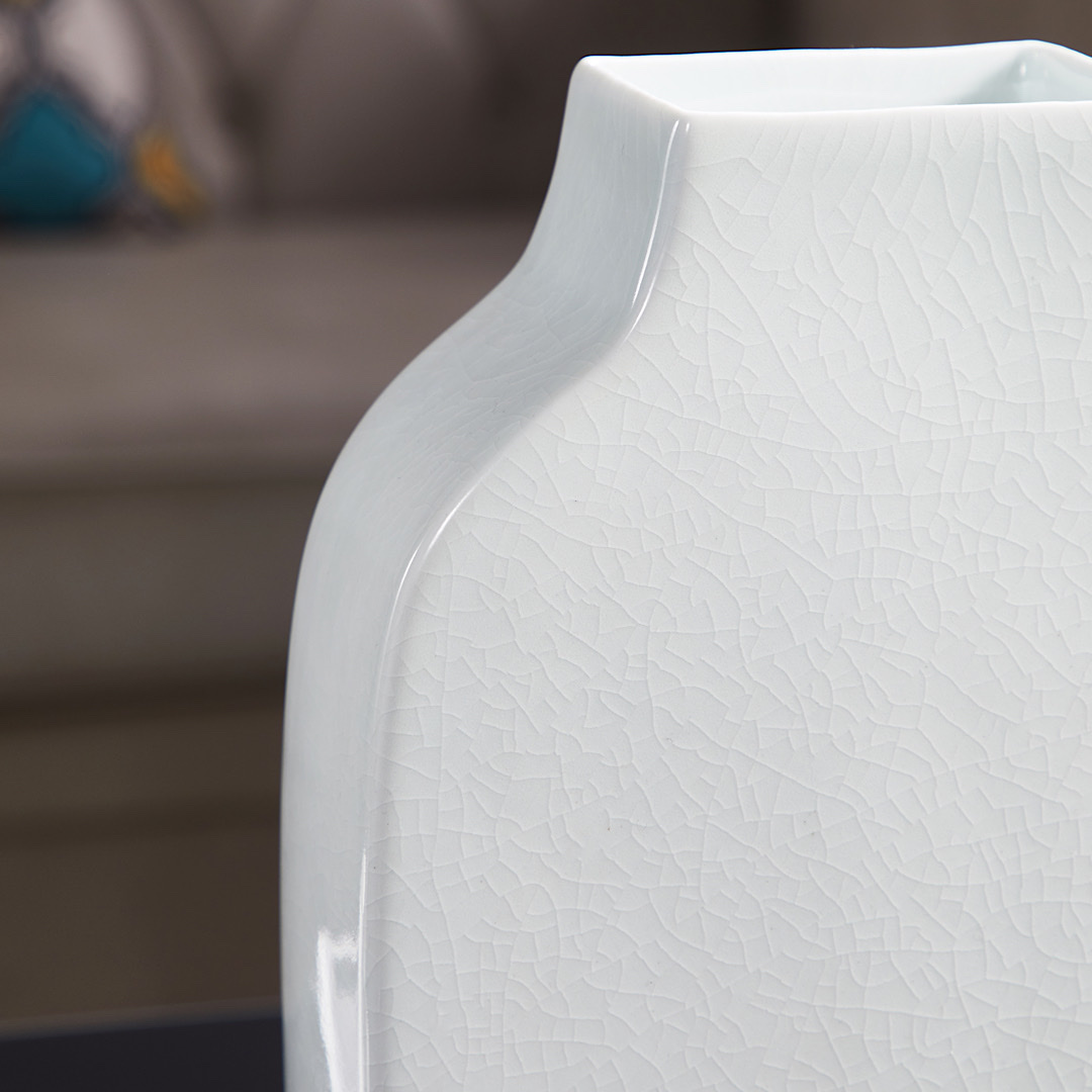 珐琅彩琉璃花瓶玄关桌面床头插花台式摆件美式复古风格客厅餐桌摆件M823白底实物图