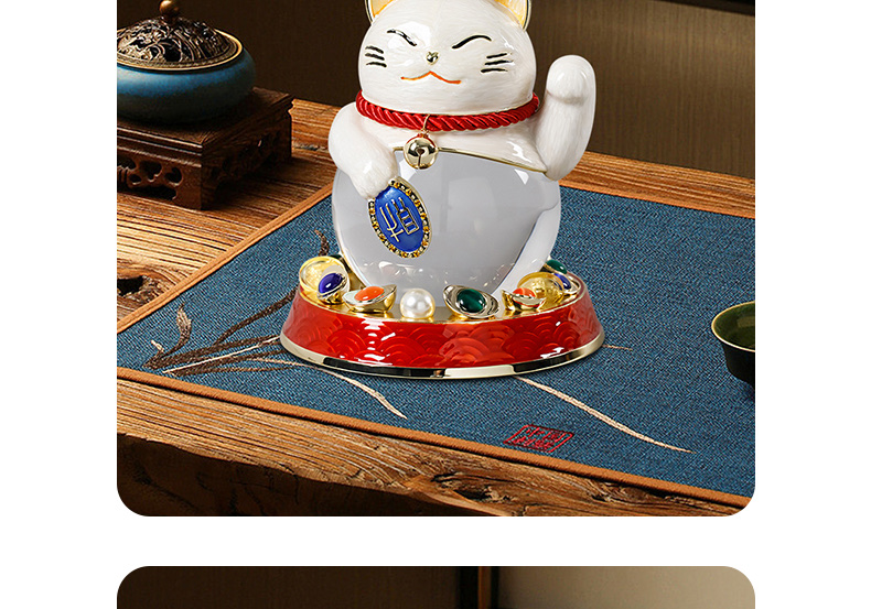 创意招财猫客厅水晶球桌面装饰摆件家居饰品电视柜办公室开业礼物详情图7