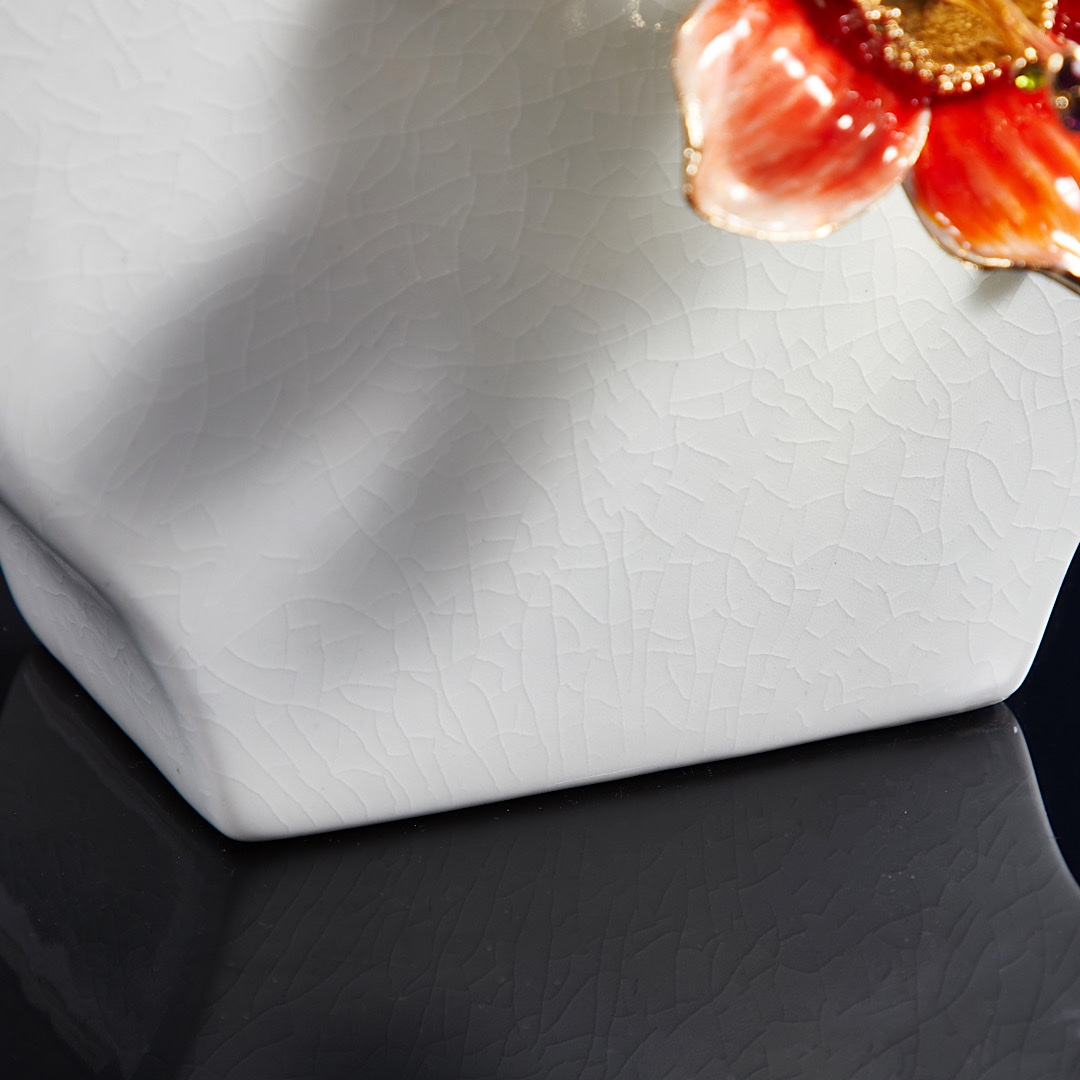 珐琅彩琉璃花瓶玄关桌面床头插花台式摆件美式复古风格客厅餐桌摆件M823详情图6