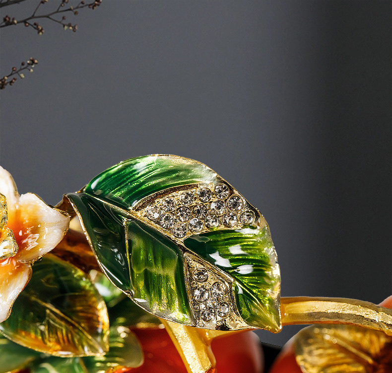 珐琅彩事事柿柿如意摆件新中式客厅酒柜装饰品搬新家送礼乔迁礼物产品图