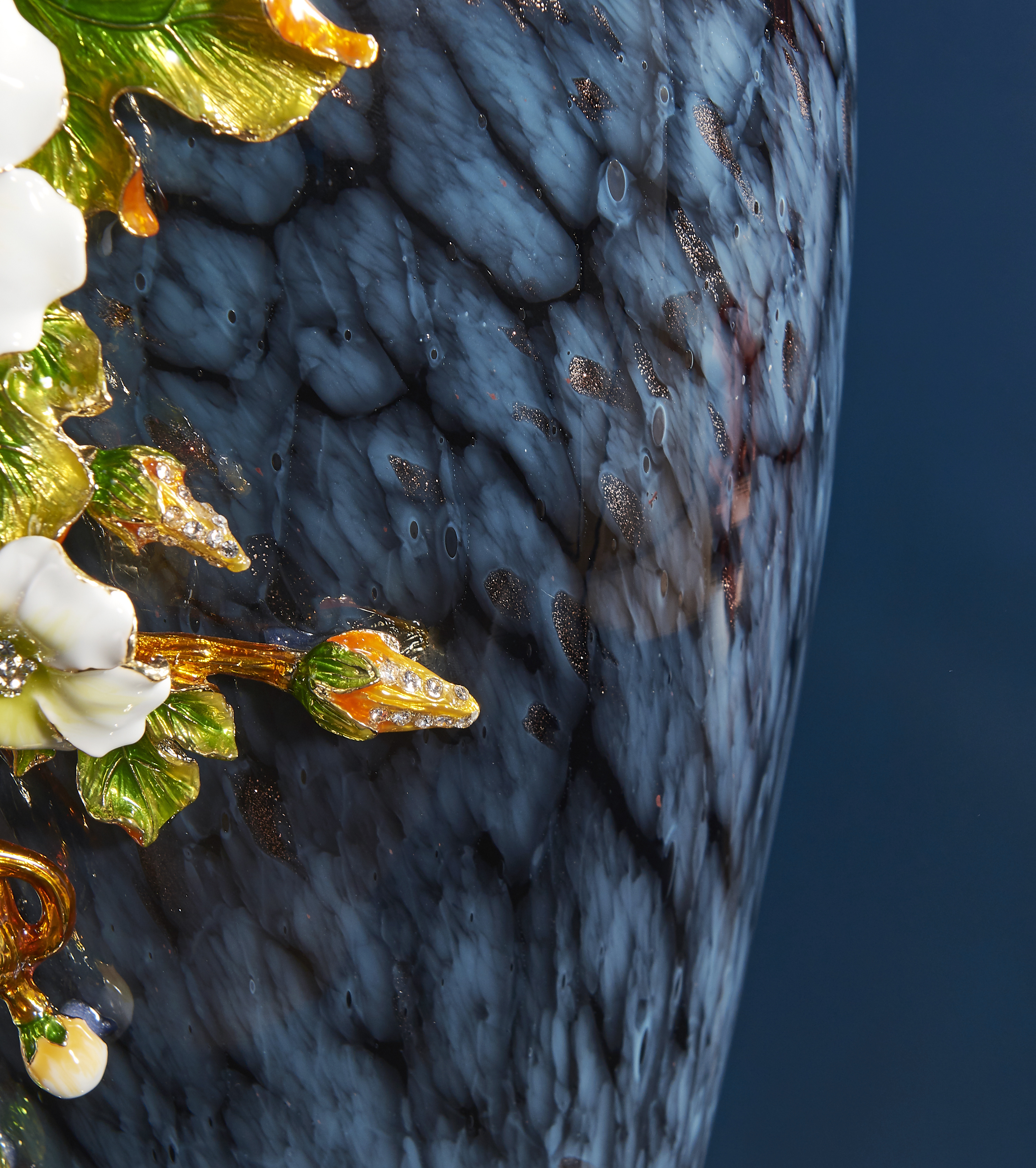 珐琅彩琉璃花瓶玄关桌面床头插花台式摆件美式复古风格客厅餐桌G-106详情图3