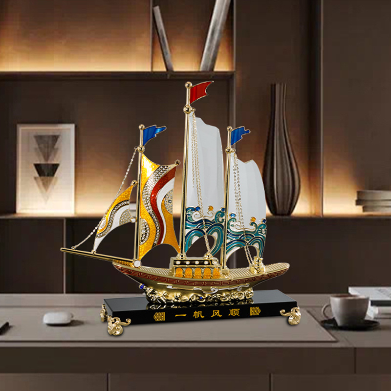 一帆风顺帆船摆件高档客厅领导办公室装饰工艺品公司乔迁开业礼物M977B.978B详情图1