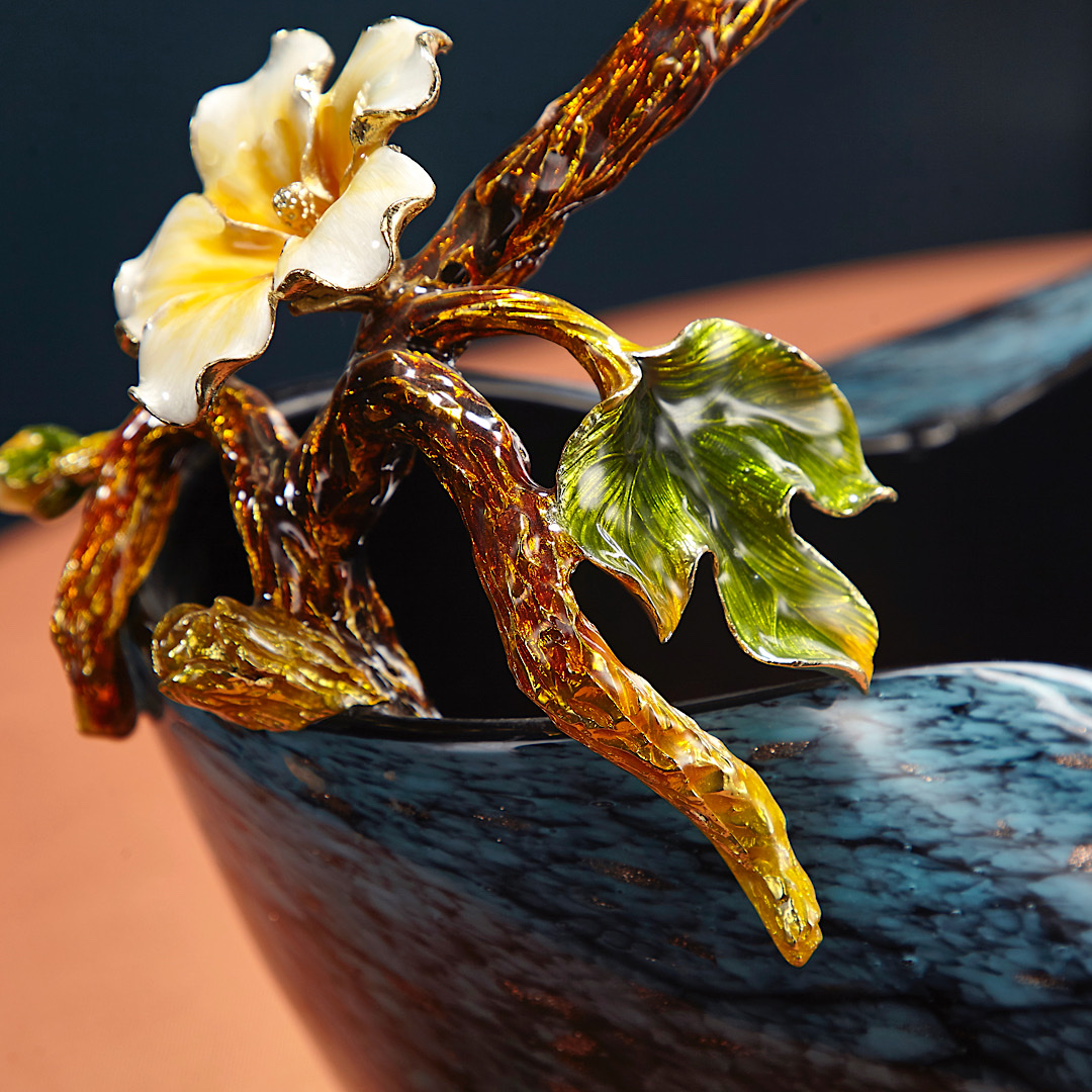 珐琅彩琉璃花瓶玄关桌面床头插花台式摆件美式复古风格客厅餐桌G-207详情图7