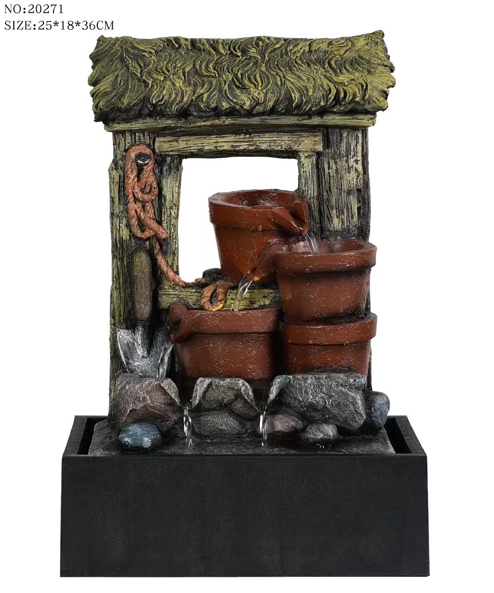 陶瓷流水工艺品人物小和尚系列流香细节图