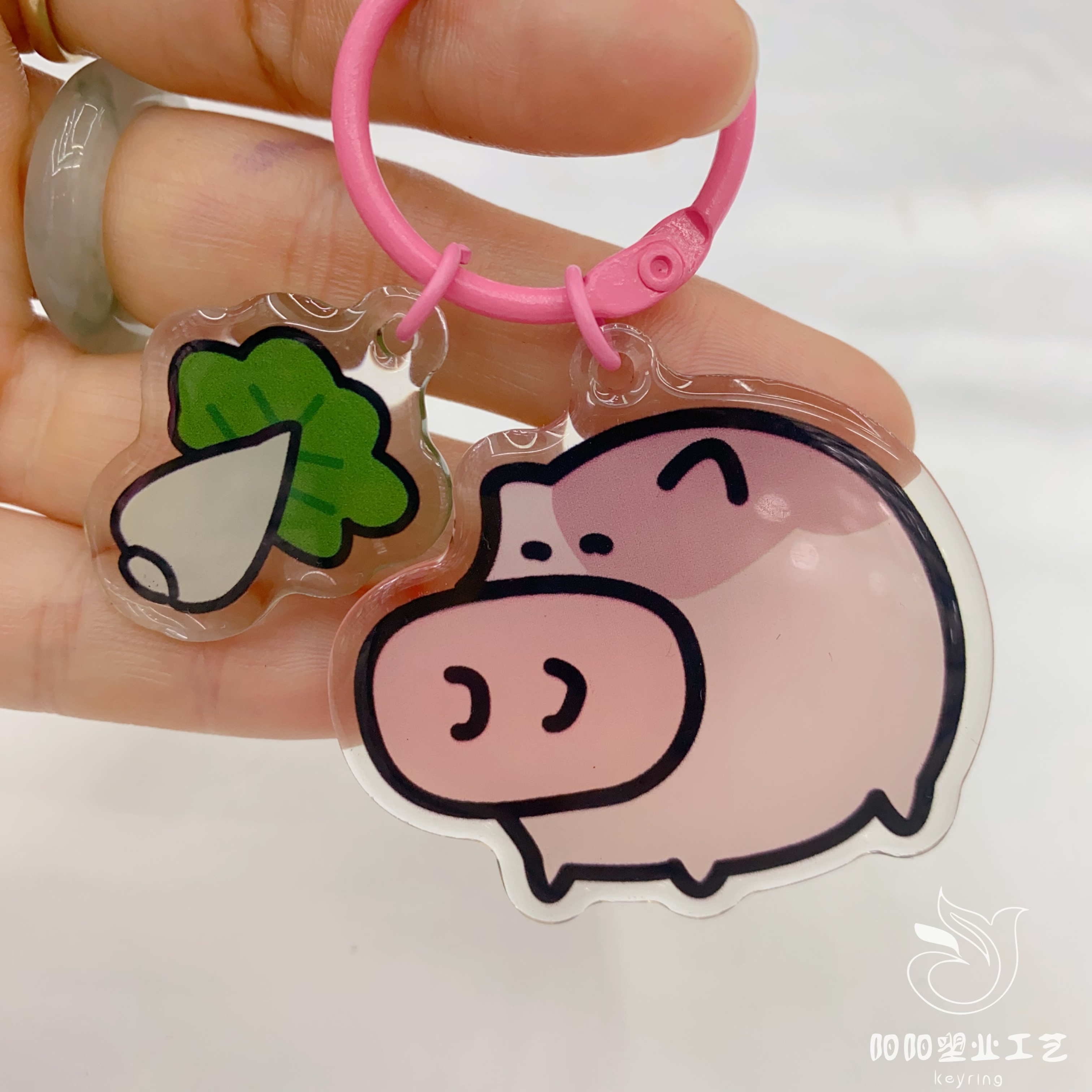High-transparency acrylic keychain, cute style, symbolic mobile phone pendant, creative peripheral gift, scenic spot recommendation details Picture