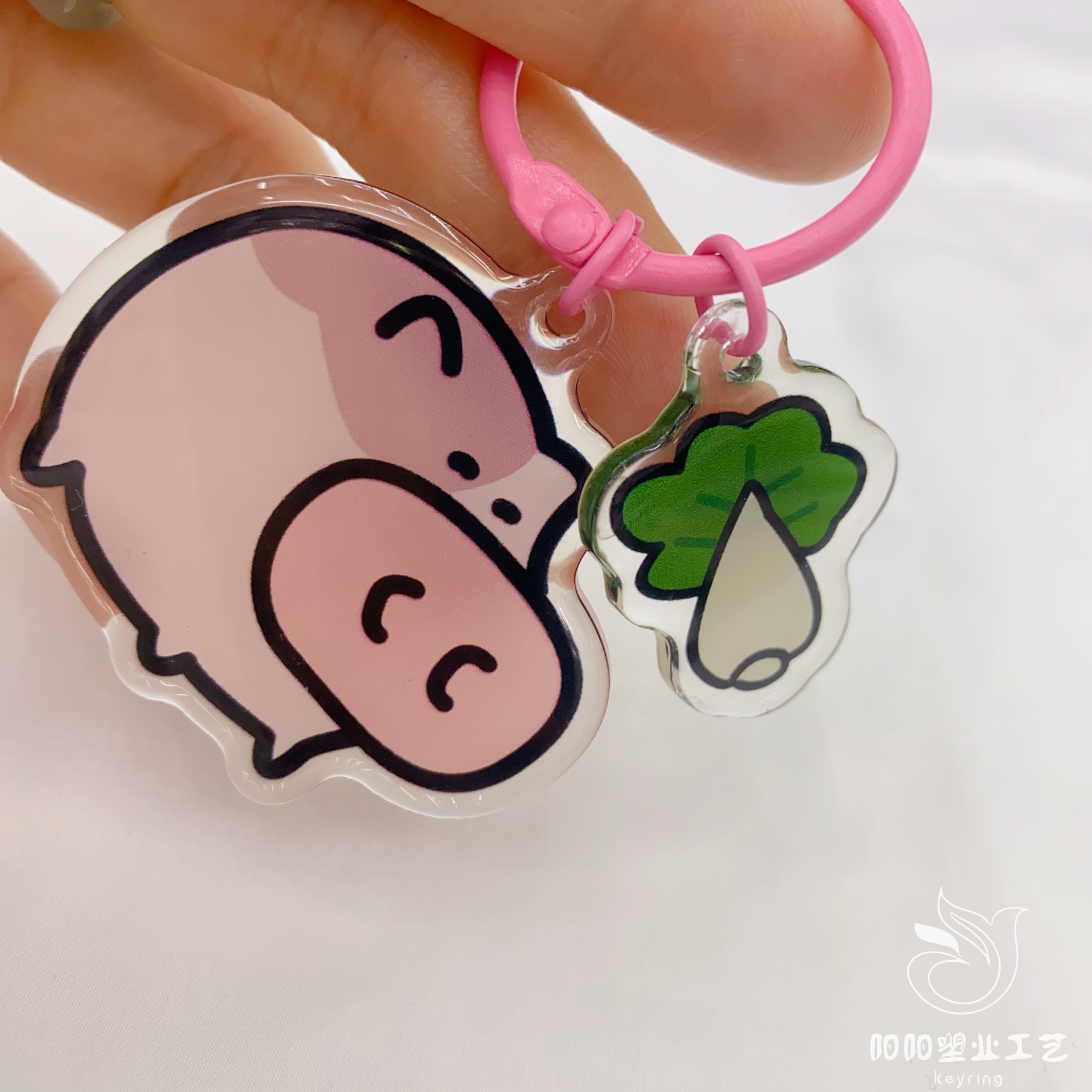 High-transparency acrylic keychain, cute style, symbolic mobile phone pendant, creative peripheral gift, scenic spot recommendation Specification image