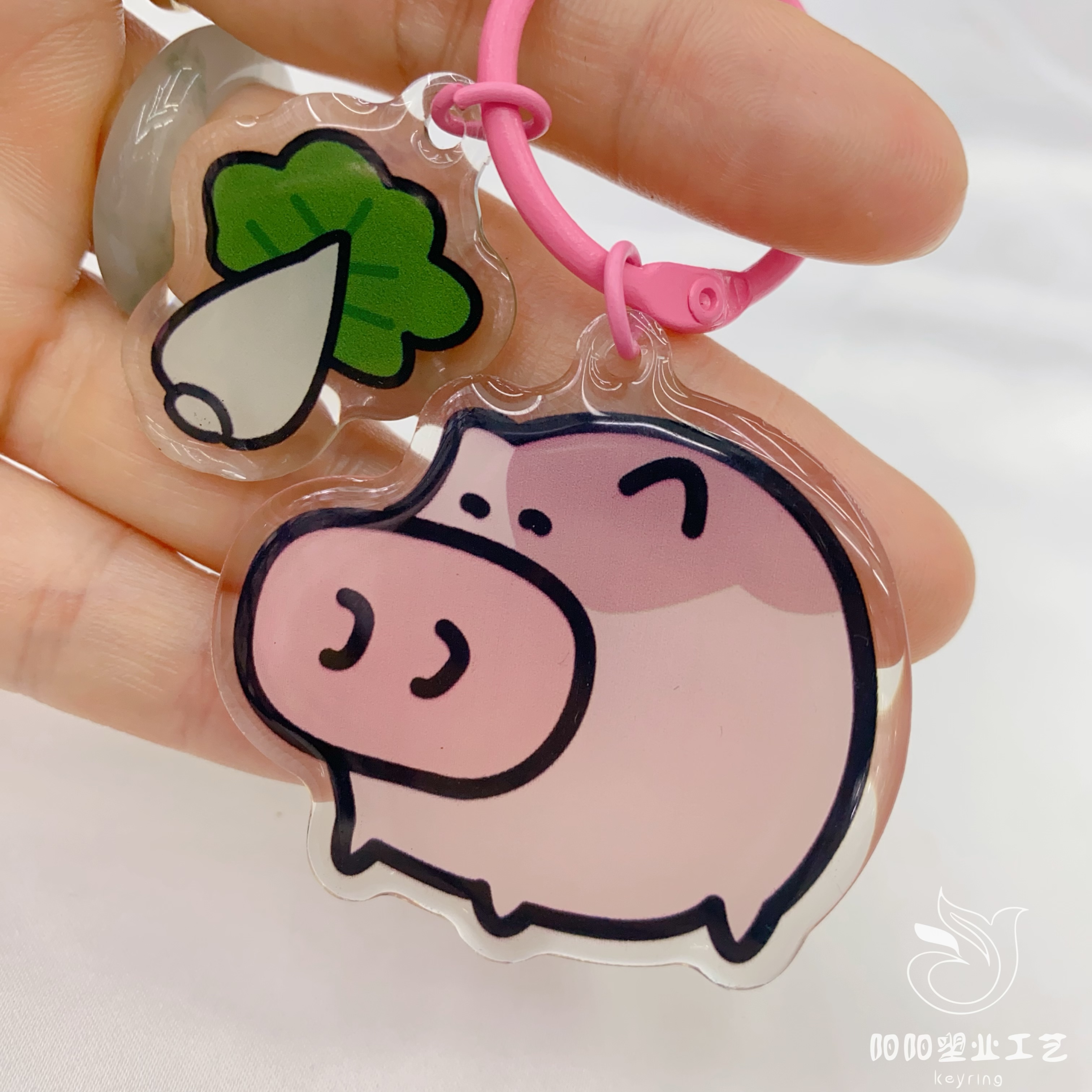 高透明亚克力钥匙扣可爱风格寓意手机挂件创意周边礼品景点推荐