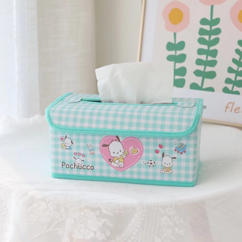 New cute and girlish folding tissue box, desktop tissue storage box, PC Kulomi tissue storage box detail image 9