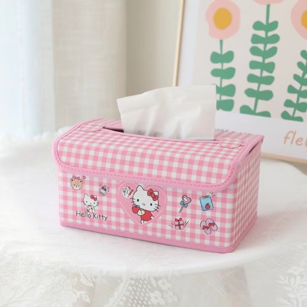 New cute and girlish folding tissue box, desktop tissue storage box, PC Kulomi tissue storage box detail image 10
