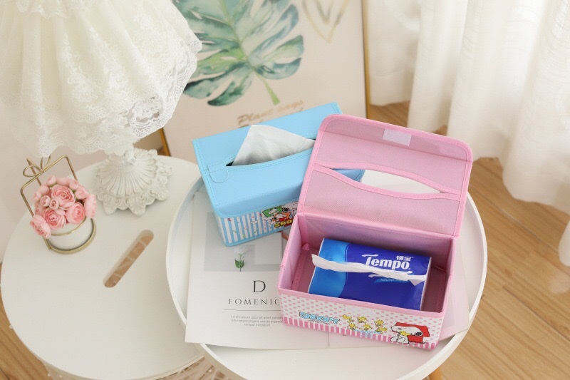 New cute and girlish folding tissue box, desktop tissue storage box, PC Kulomi tissue storage box detail image 12